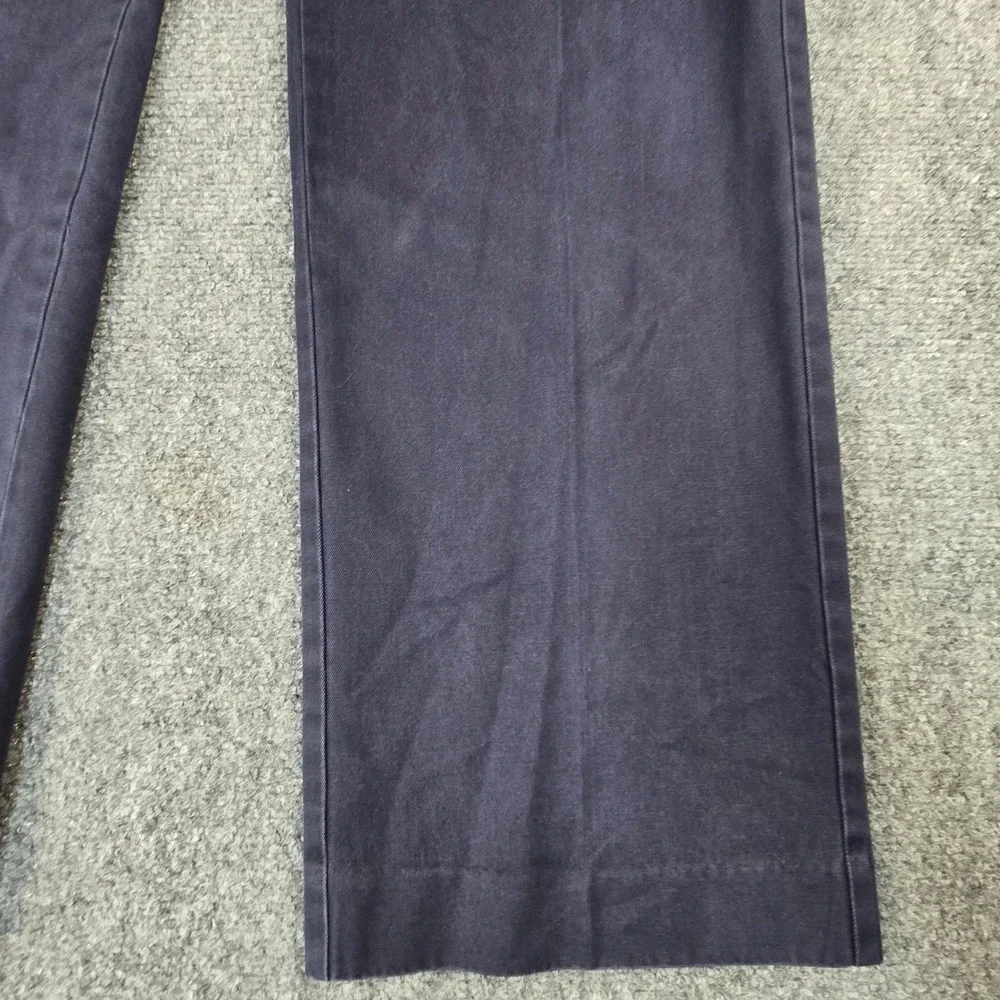 Hart Schaffner Marx Mens 36x30 Navy Blue Pima Cotton Flat Front Chino Pants